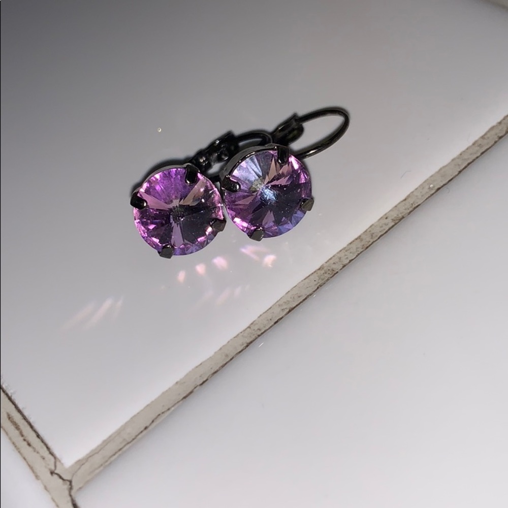 Rivoli dangle earrings